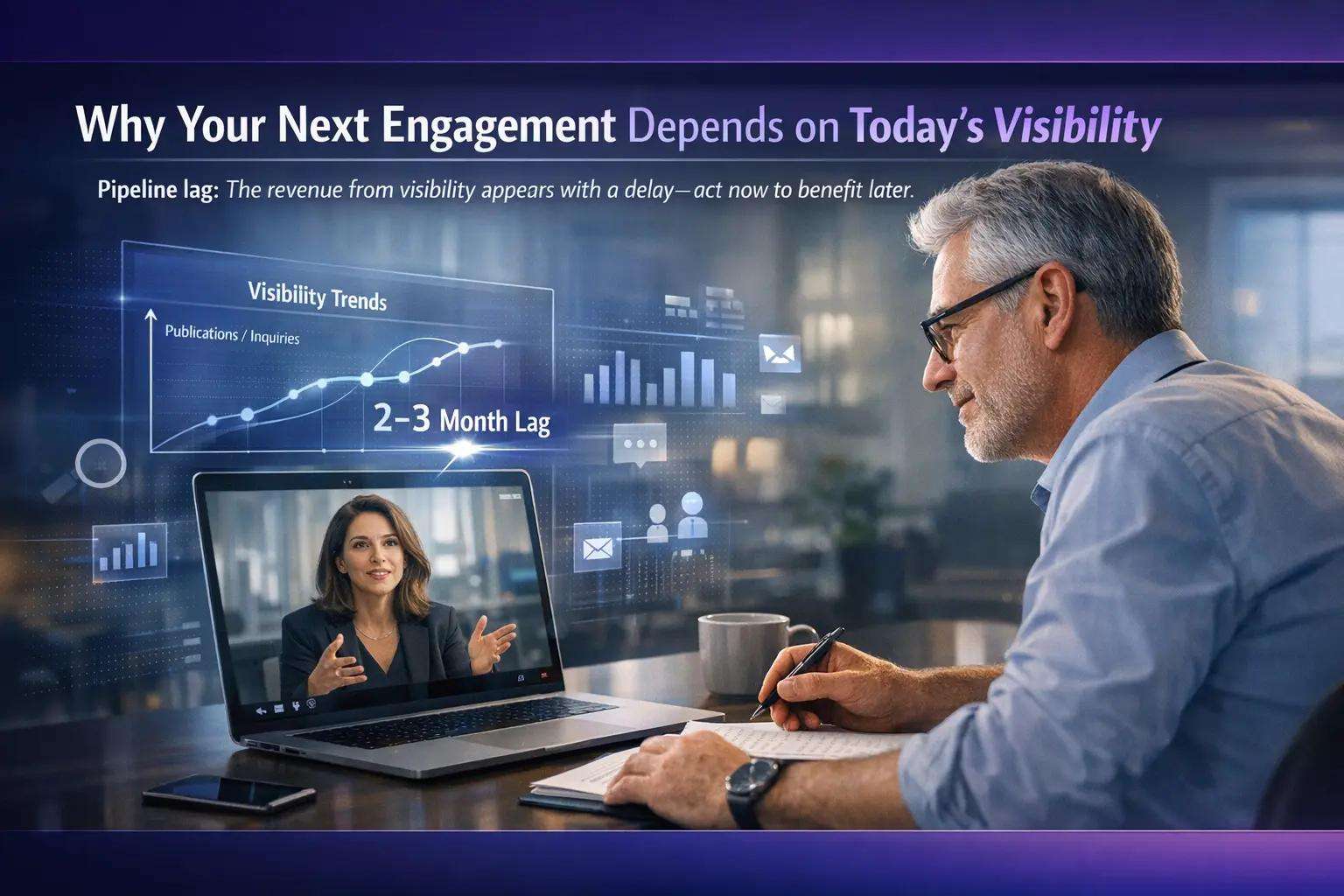 Pipeline lag: The revenue from visibility appears with a delay—act now to benefit later.